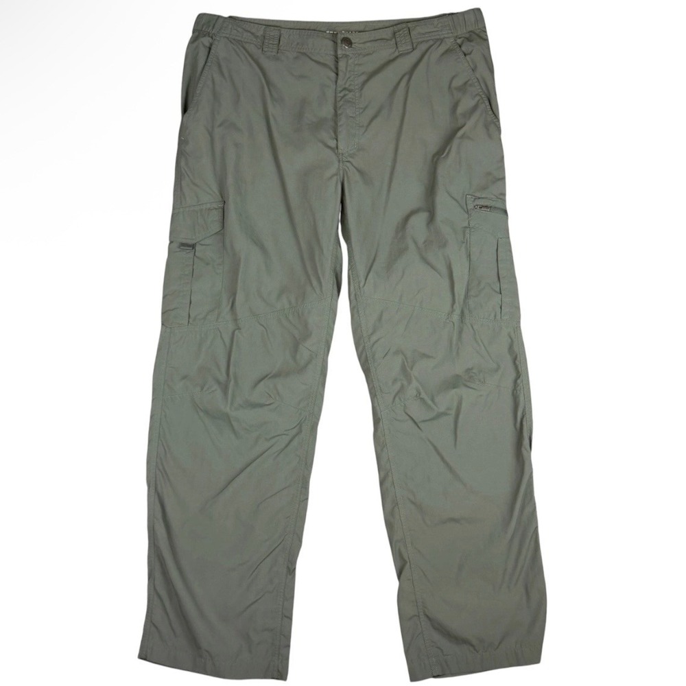 Columbia Omni-Shade Men's 39W 31.5L Green Cargo Pants Sun Protection Hiking